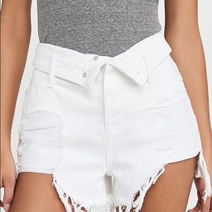 Brand new Alexander Wang flip denim shorts